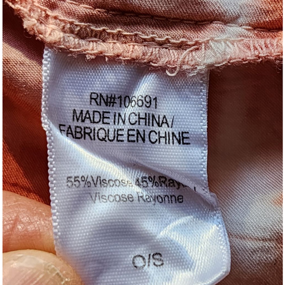 YOUNG FABULOUS & BROKE Kana Orange White Tie-Dye Kimono Kaftan S - Picture 6 of 6